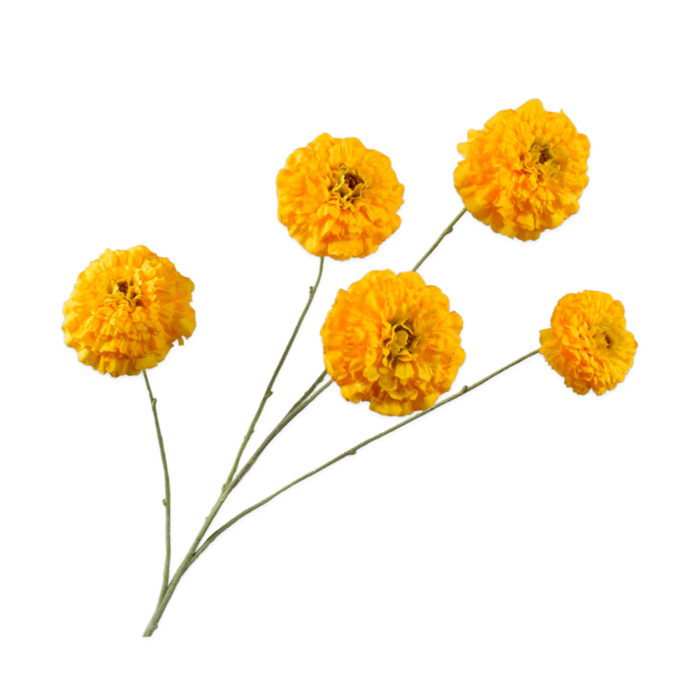 Zijden Bloemen - Silk-Ka - Tagetes Tak Geel