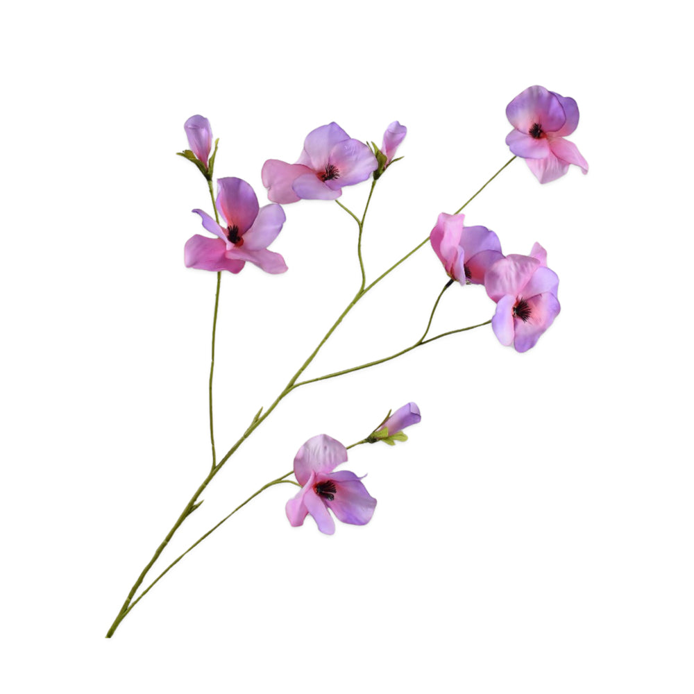 tak met paarse viooltjes van silkka - zijden bloemen