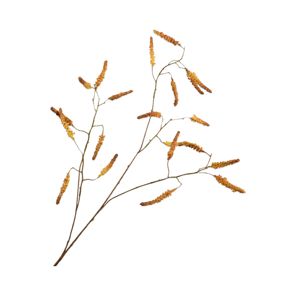 Zijden Bloemen - Silk-ka - Wilgentak Geel / Bruin