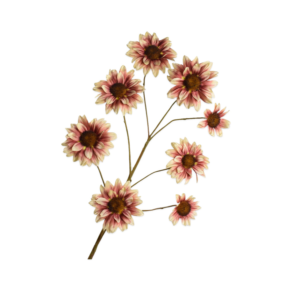 Zijden Bloemen - Silk-Ka - Zonnebloem Tak Peach