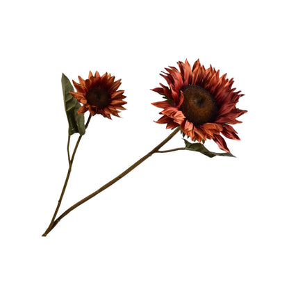 Zijden Bloemen - Silk-Ka - Zonnebloem Roestbruin