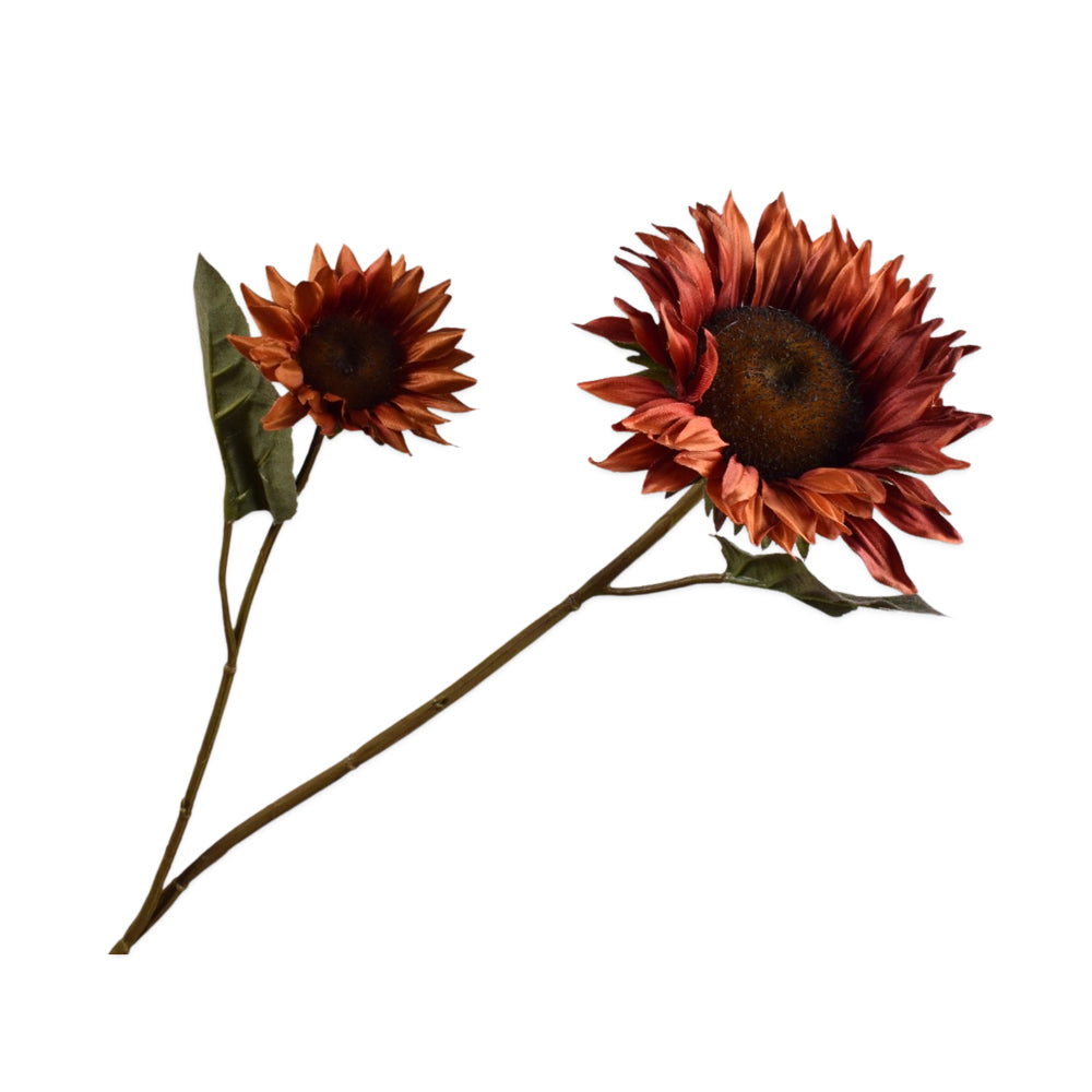 Zijden Bloemen - Silk-Ka - Zonnebloem Tak Terra