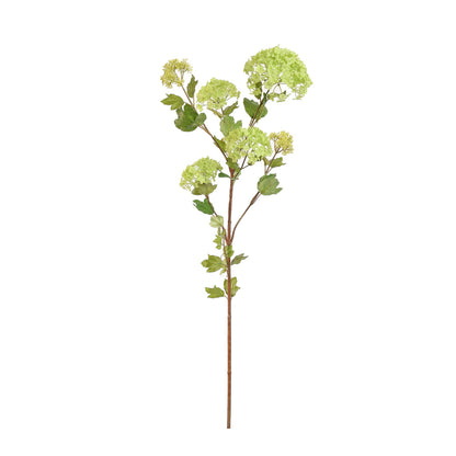 Zijden Bloemen - Snowball Tak Groen