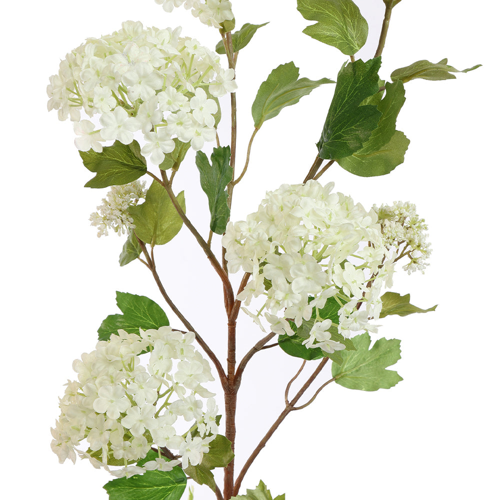Zijden Bloemen - Snowball Tak Wit
