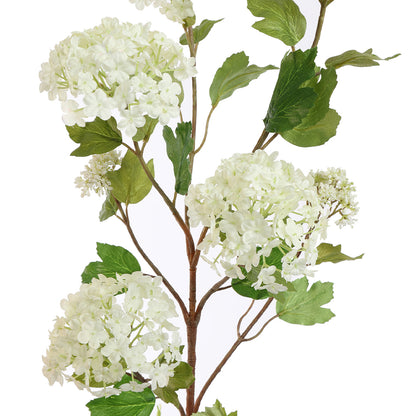 Zijden Bloemen - Snowball Tak Wit