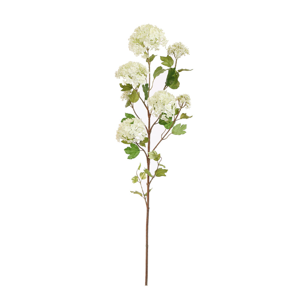 Zijden Bloemen - Snowball Tak Wit